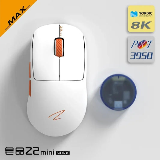 Zaopin Z2 Mini MAX 3Mode Gaming Mouse 2.4G Bluetooth 8K Wireless Low Latency Gamer Mouse Office E-sports Customized Mouse Gifts