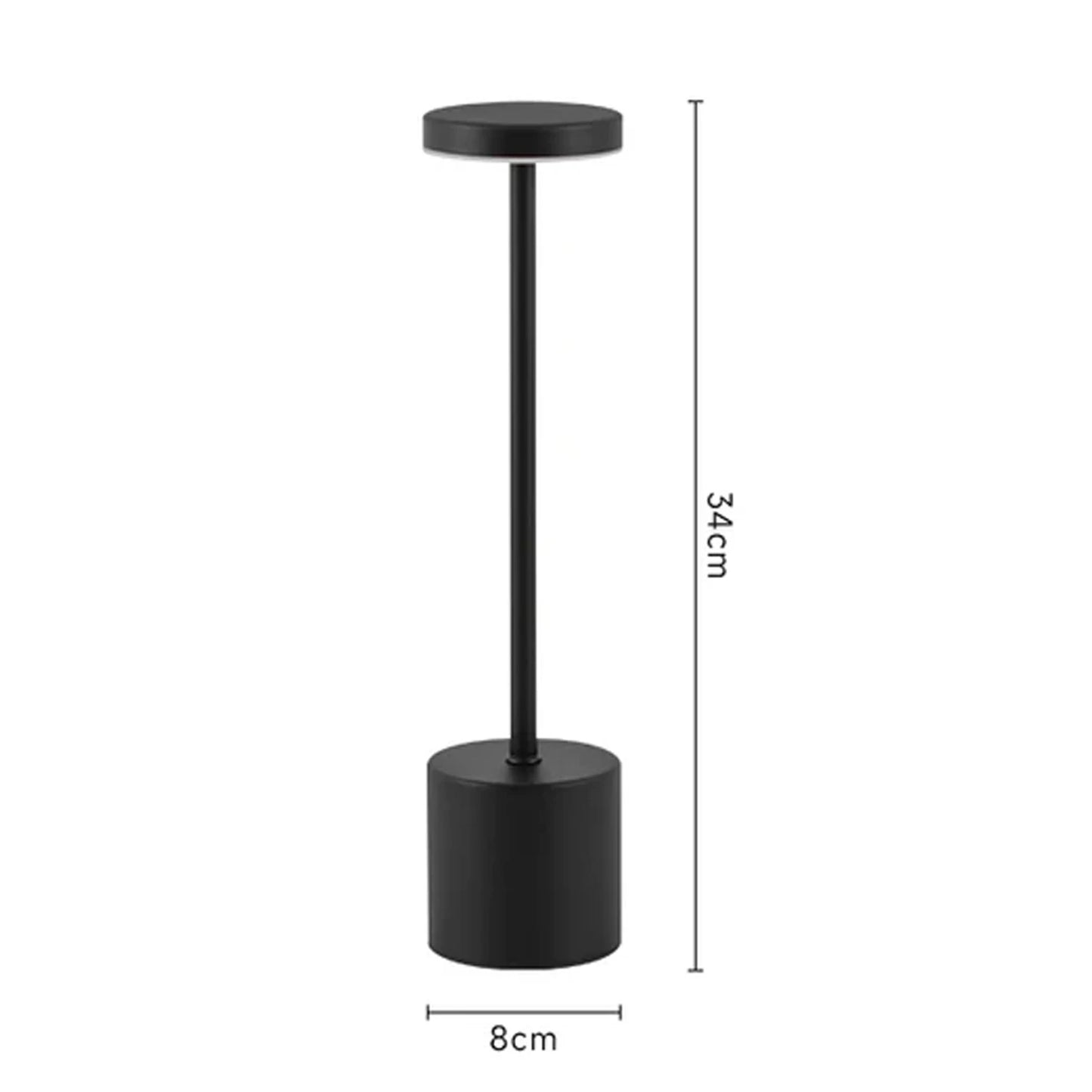 Simple LED Metal Table Lamp Rechargeable Touch Desk Lamp 3 Colors Adjustable Bedside Creative Ambient Light Bar Room Decor Light
