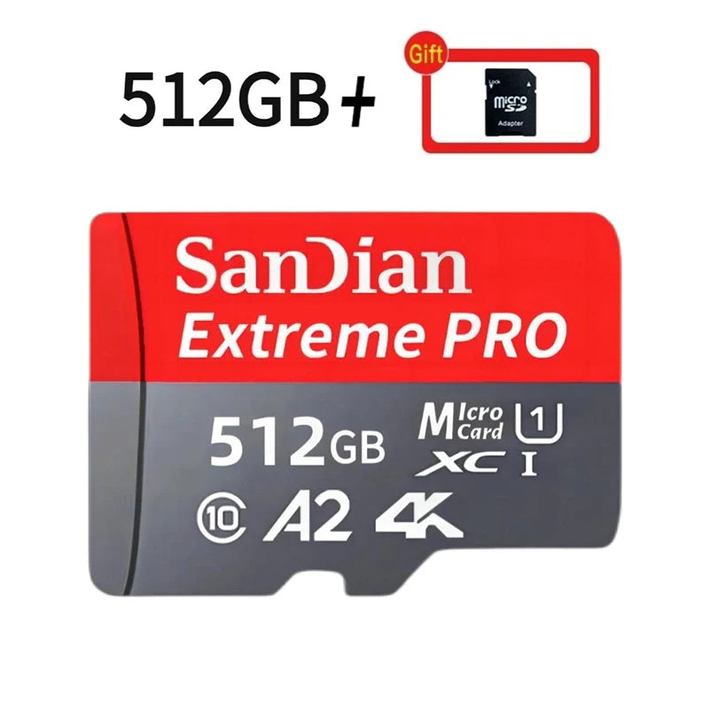 Original 2TB 1TB SanDian Ultra Card SD/TF Flash Memory Card 256/512GB Micro SD Card High Speed for Phone/Drone/Handheld Device