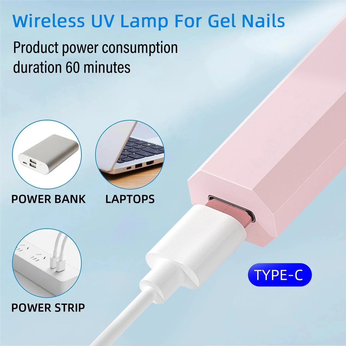 YIKOOLIN Mini 3W UV/LED Light for Nails With LED Display Small Portable Mini UV Light for Gel Nail 2 Timer Setting  Home Use