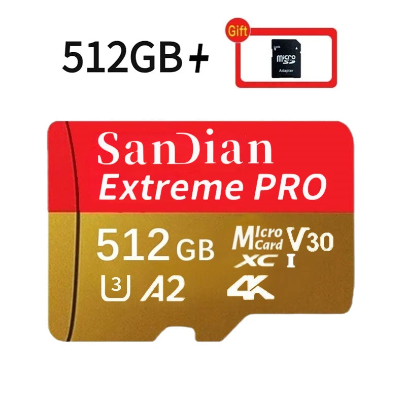 Original 2TB 1TB SanDian Ultra Card SD/TF Flash Memory Card 256/512GB Micro SD Card High Speed for Phone/Drone/Handheld Device
