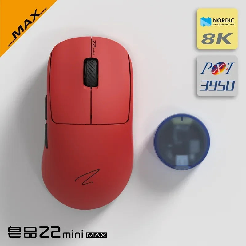 Zaopin Z2 Mini MAX 3Mode Gaming Mouse 2.4G Bluetooth 8K Wireless Low Latency Gamer Mouse Office E-sports Customized Mouse Gifts