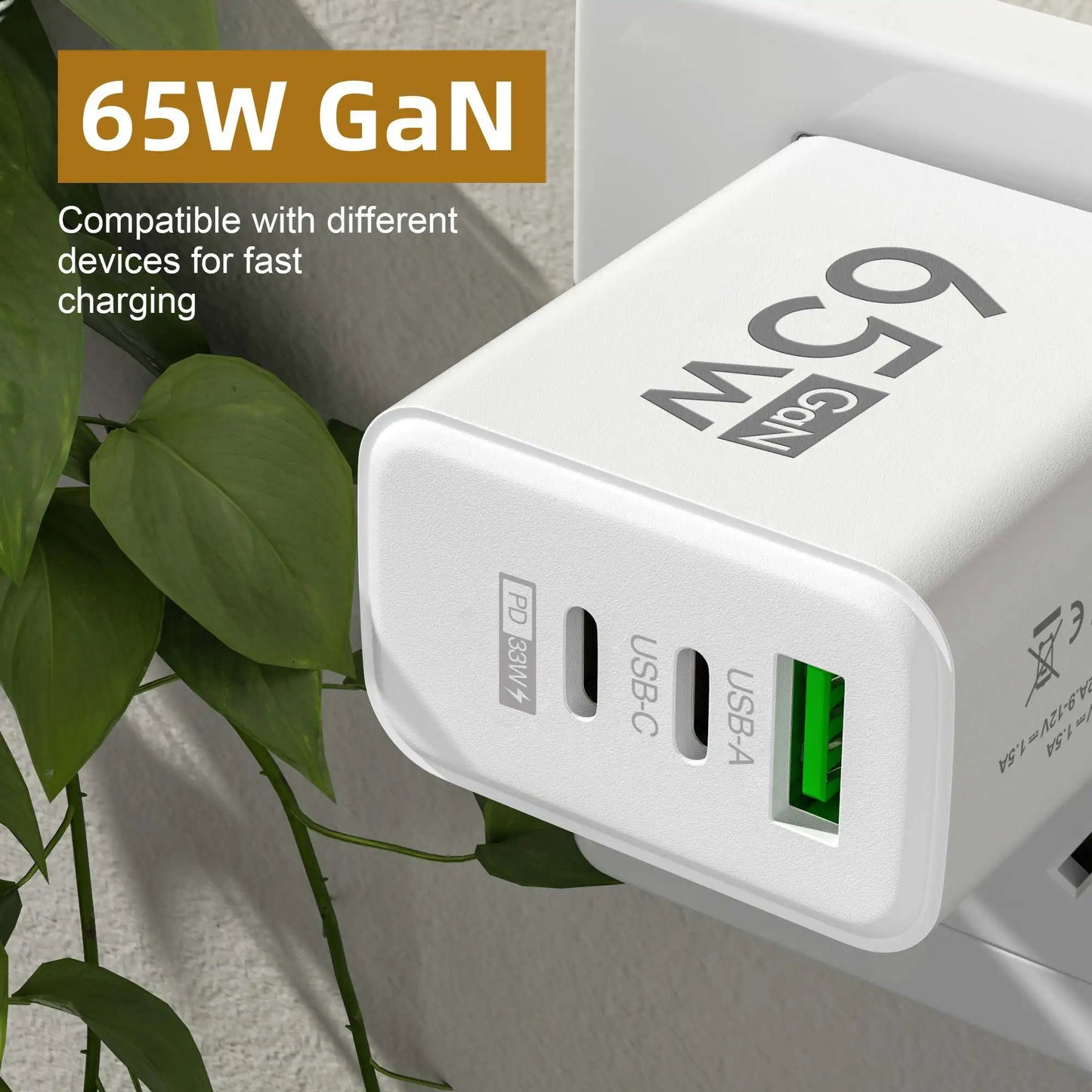 USB Charger 65W Mobile Phone Charger Fast Charging For iPhone Xiaomi Samsung Huawei Travel Power Adaptor For Phone Quick Charger