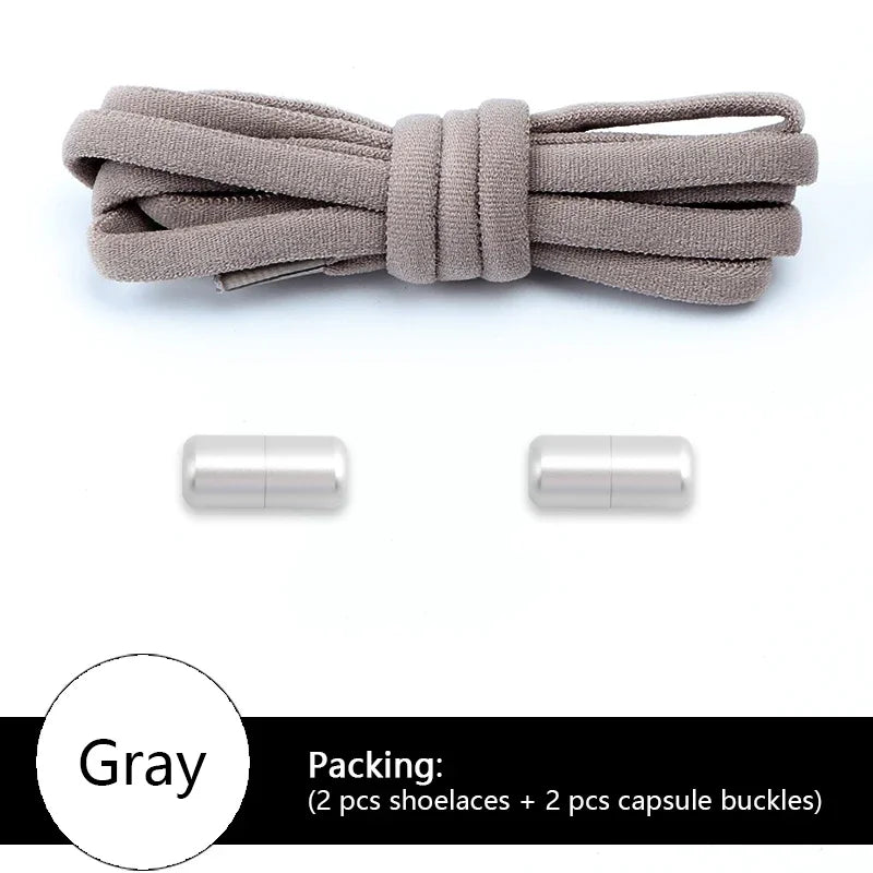 NEW Colorful Options Elastic laces Sneakers No tie Shoelace for Sports Round Shoelaces without ties Kids Adult Shoes Accessories