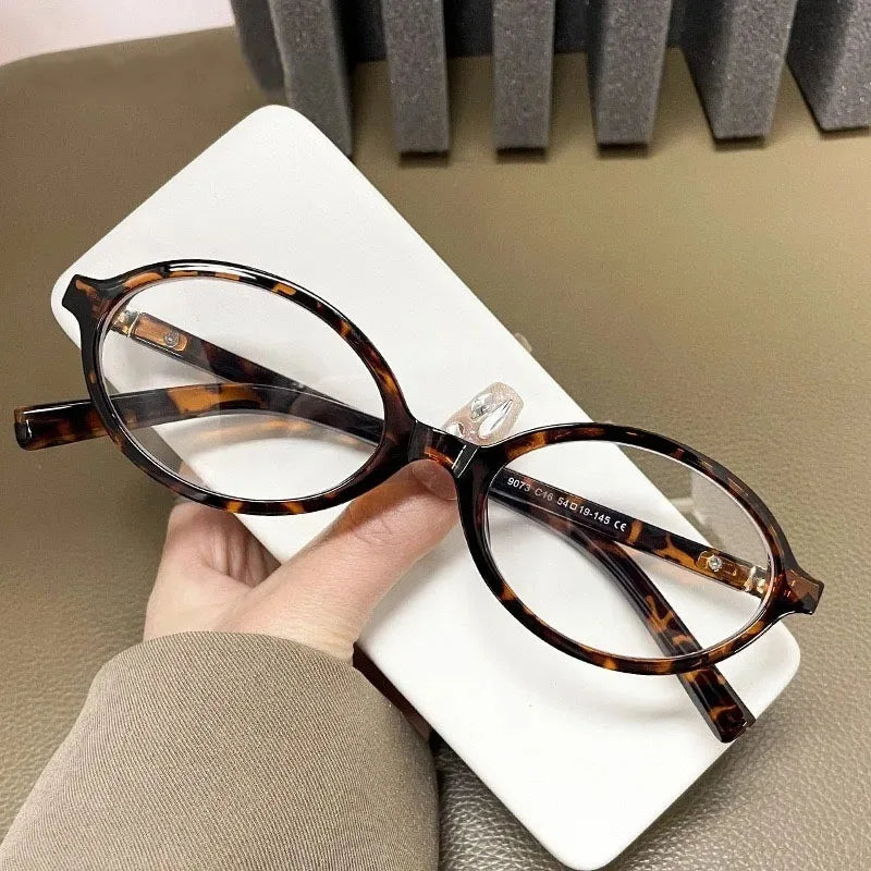 Oval Anti Blue Light Blocking Glasses Women's Clear Anti Radiation Filter Glasses Anti Radiation Eyeglass