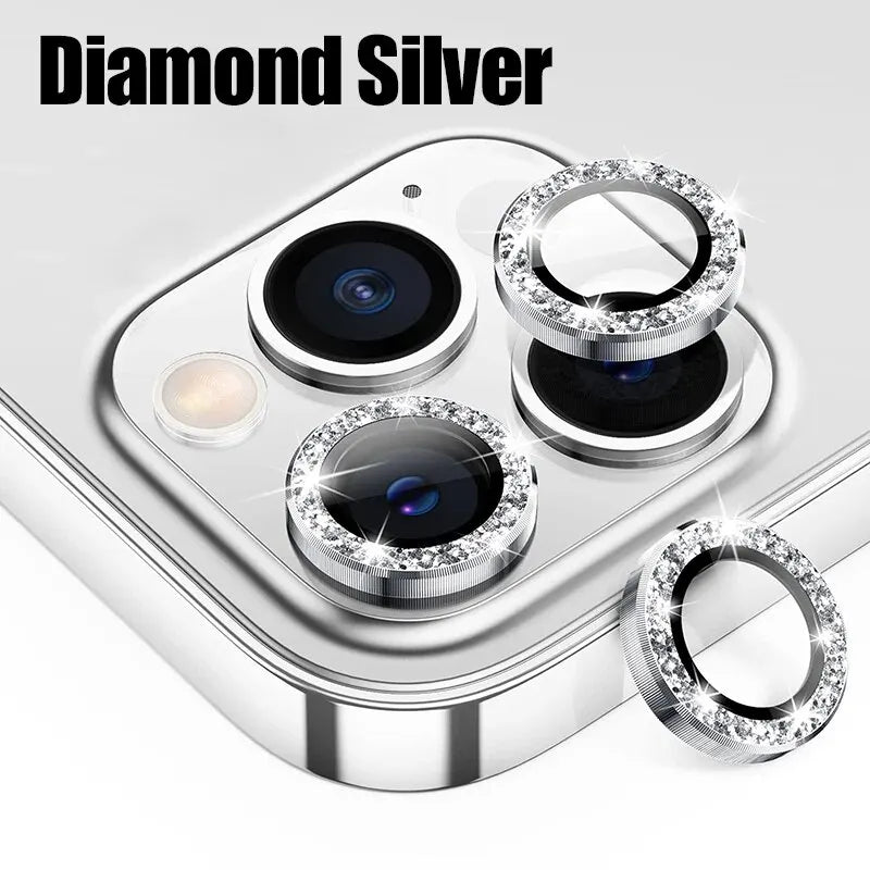 Diamond Metal Glass Camera Lens Protector for IPhone 15 Pro/15 Pro Max IPhone Camera Protector 3PCS/Set Lens Protection Glass