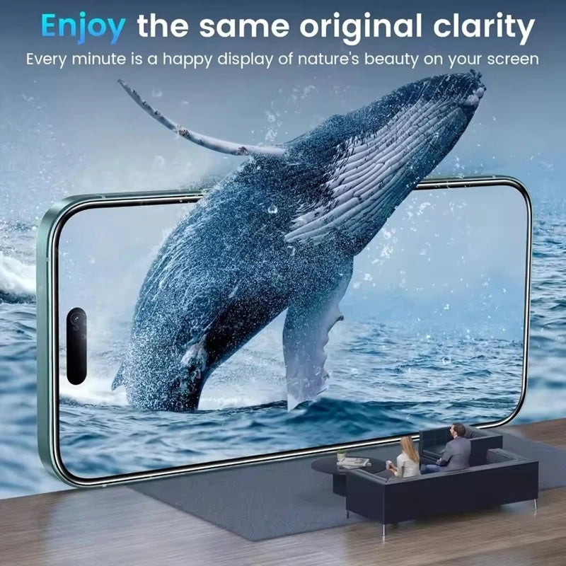 5Pcs Tempered Glass For iPhone 15 13 11 12 14 Pro Max Mini Screen Protector For IPhone 16 17 8 Plus X XR XS MAX Protective Glass