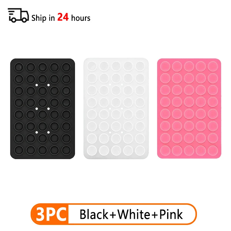 Double Sided Silicone Suction Cup Phone Case Detachable Stand Silicone Rubber Sucker Pad For Selfies And Videos Fixed Pad