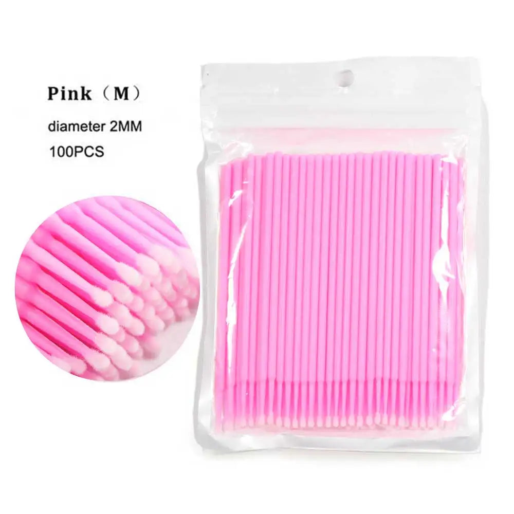 Disposable MicroBrush Eyelashes Extension Individual Lash Removing Swab Micro Brush For Eyelash Extension Tools