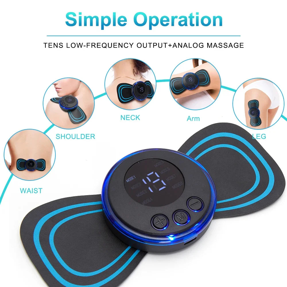 Multi functional intelligent mini massage stick portable neck massager shoulder and neck massage stick USB charging model