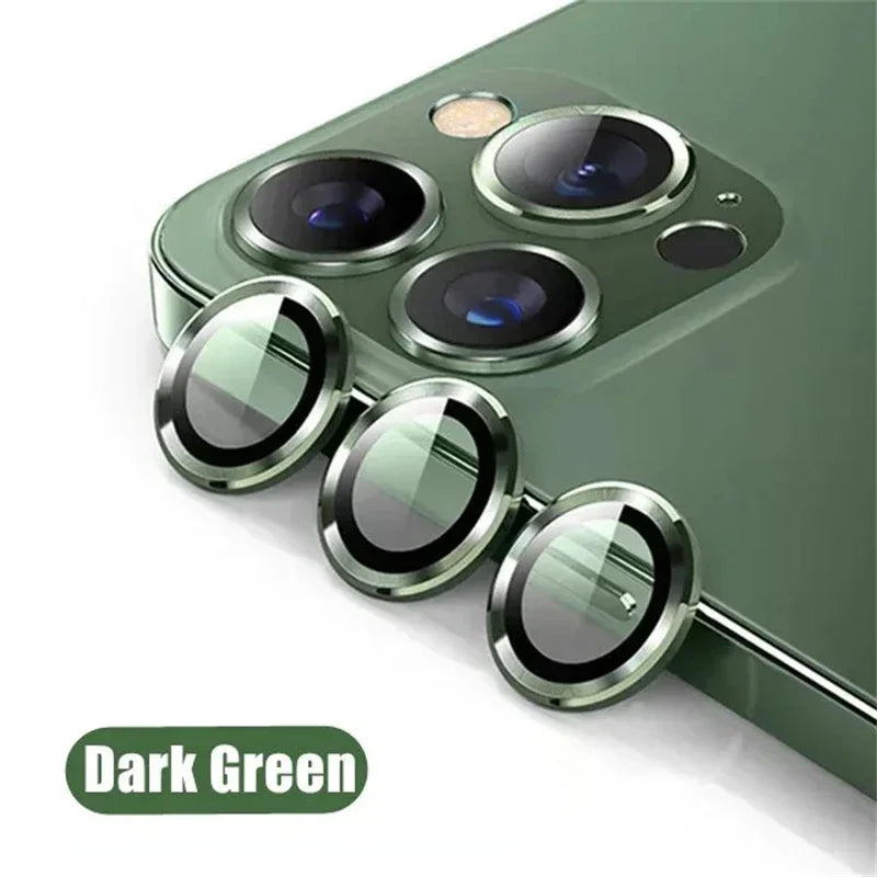 3-2pcs Camera Lens Protector For iPhone 12 13 14 15 Pro Max 13 Mini Metal Ring Protector Glass Camera Lens For iPhone 15 Pro Max