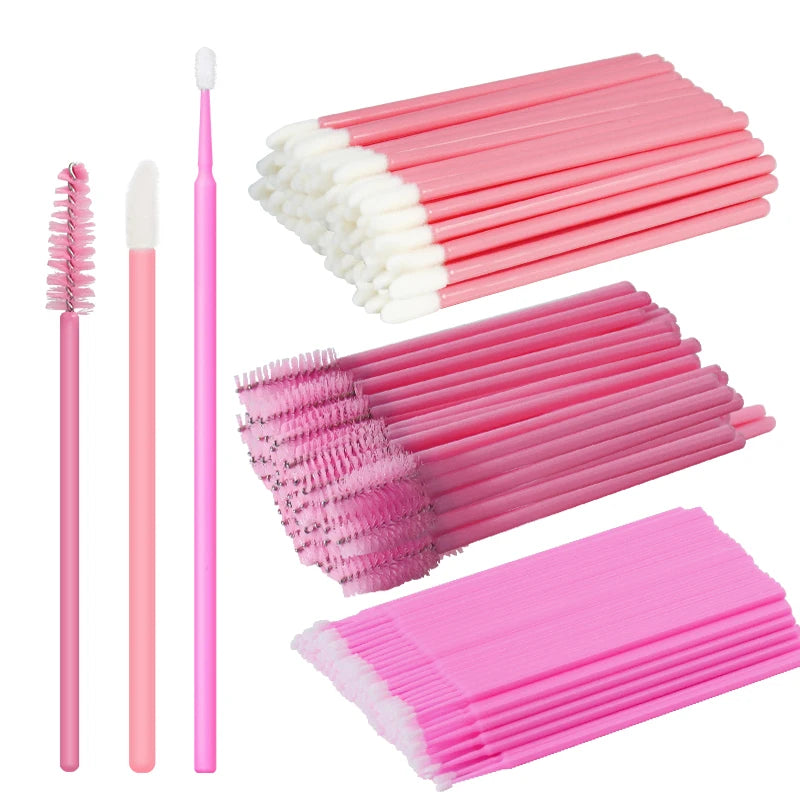 ANNAFRIS 50Pcs  Disposable Eyelash  Brush Soft Head Crystal Eyebrow Brush Lash Extension Brush  Mascara Wand Makeup Tool