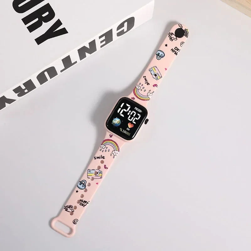 New likableStitch Children Watches Girls Reloj Inteligente Para Niños Niña Reloj Hello Kitty Digital Watch Women RelógioInfantil