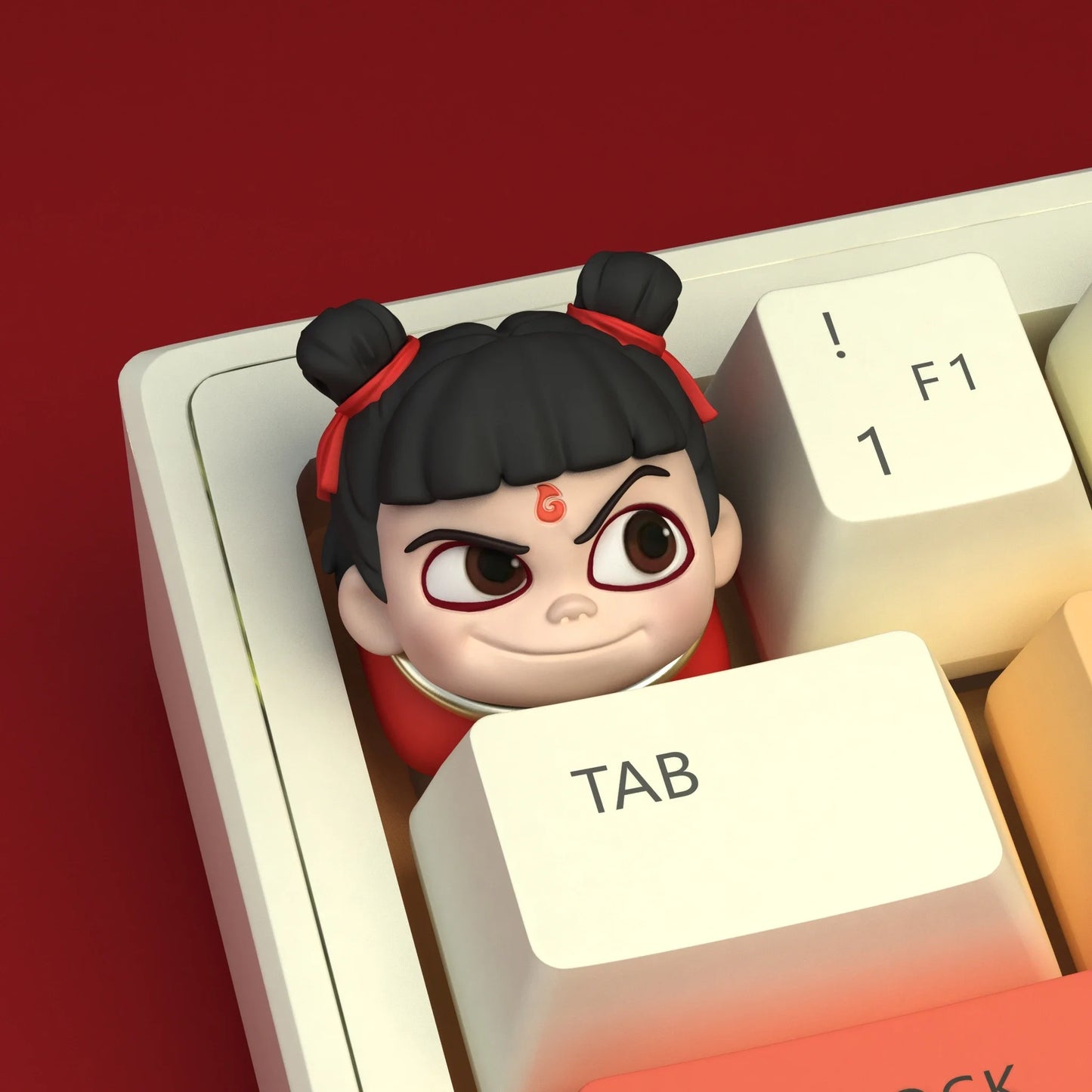 Nezha keycap, Magic Child Caohai keycap, Aoben resin keycap mechanical keyboard three-dimensional key cap