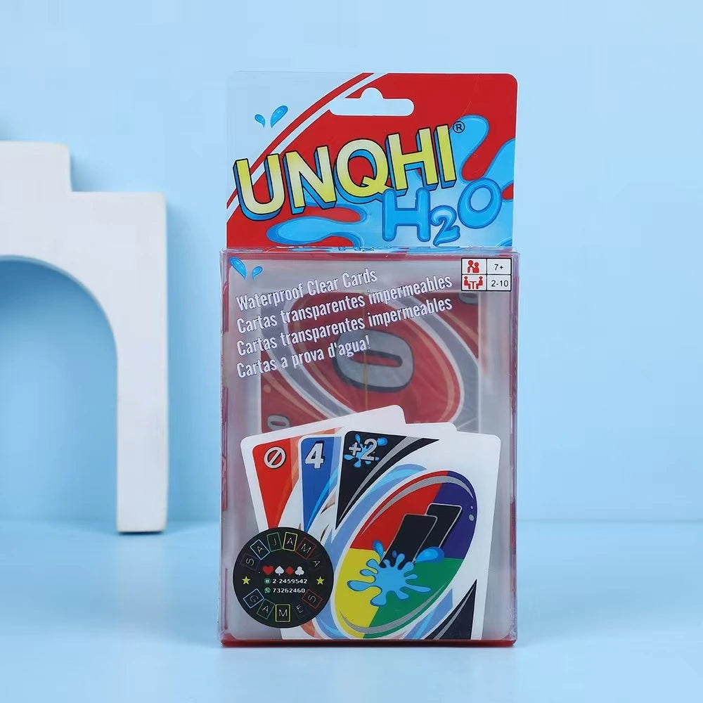 108pcs Gathering Board Games UNQHI H2O Card Game WaterProof Pressure Proof PVC Plastic Transparent Kids Toys Playing Cards