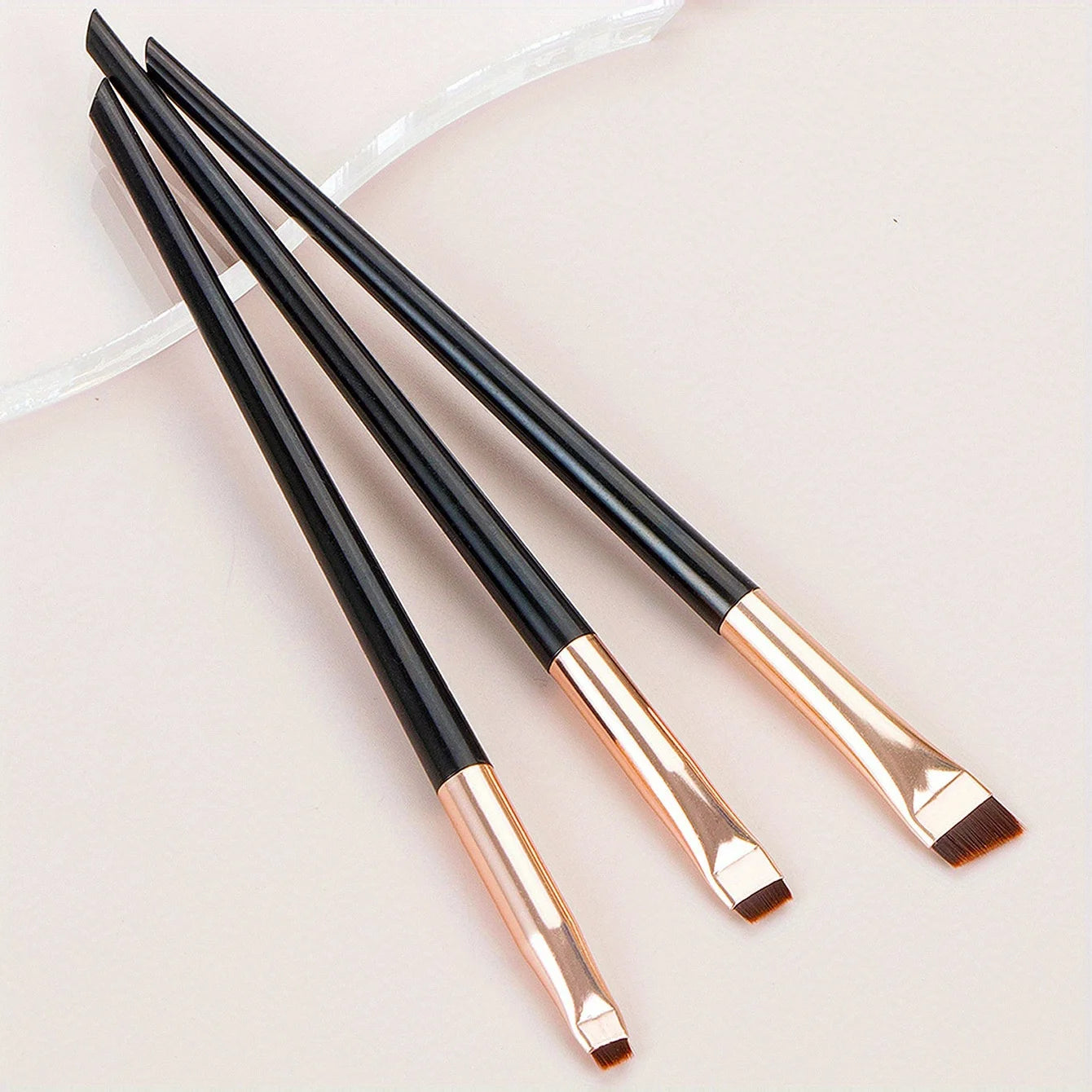 3 Pcs edge eyeliner brush oblique head eyebrow brush outline eyeliner brush ultra-thin eyeshadow brush makeup tools