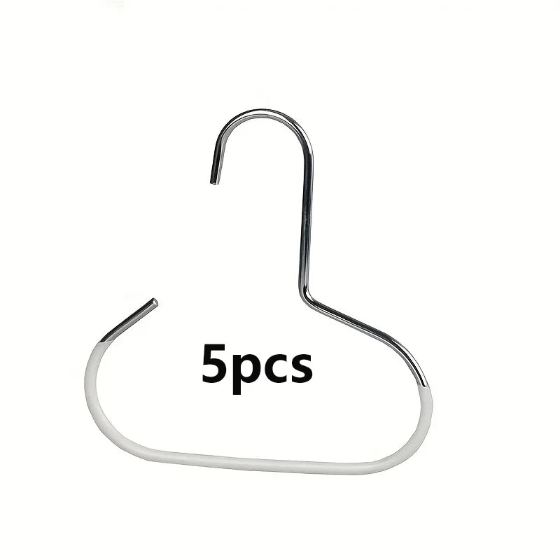 5pcsVersatile Manganese Steel Round Hook - Perfect for Hats, Ties, Scarves & Bags, Strong Load-Bearing, Non-Deformable