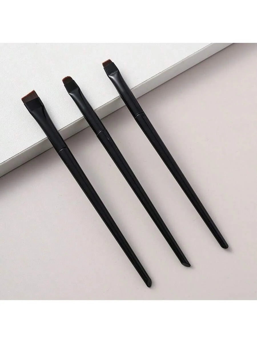 3 Pcs edge eyeliner brush oblique head eyebrow brush outline eyeliner brush ultra-thin eyeshadow brush makeup tools