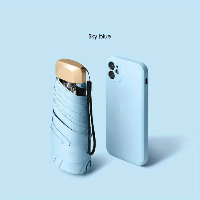 Mini five-fold umbrella sun protection sun umbrella sun protection anti-ultraviolet small and portable men and women fashion sun