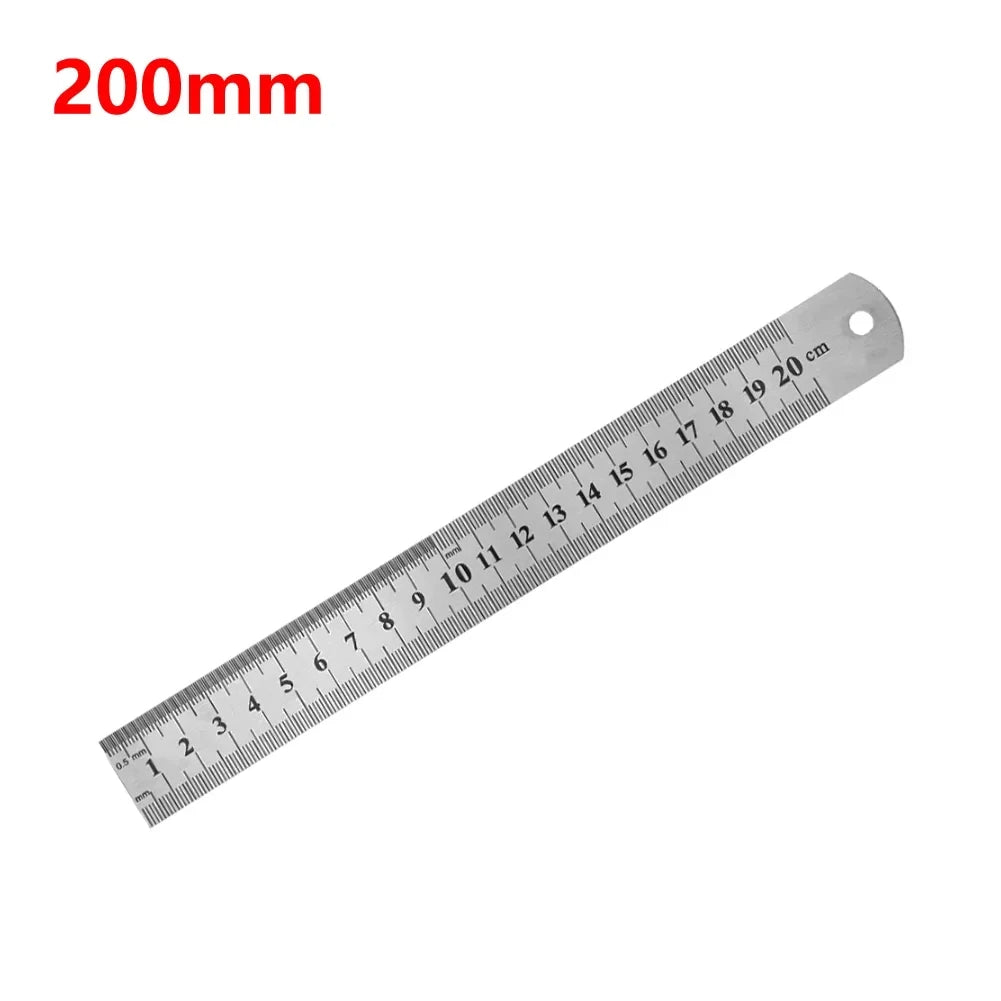 150mm/500mm Metal Scale Stainless Steel Straight Ruler Measuring Stationery Drafting Accessory Hand Tool School Office Supplies