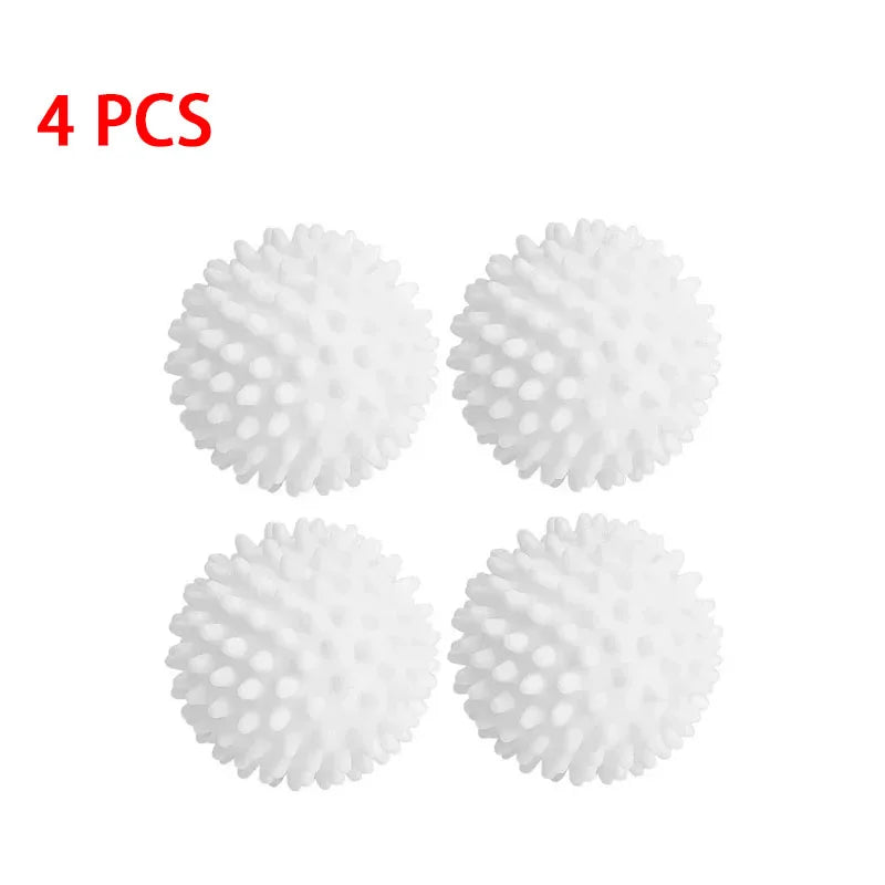 4/6pcs TPR Anti Winding Laundry Ball Circular Pure White Magic Cleaning Drum Washing Machine For Dirt Removal And Knotting