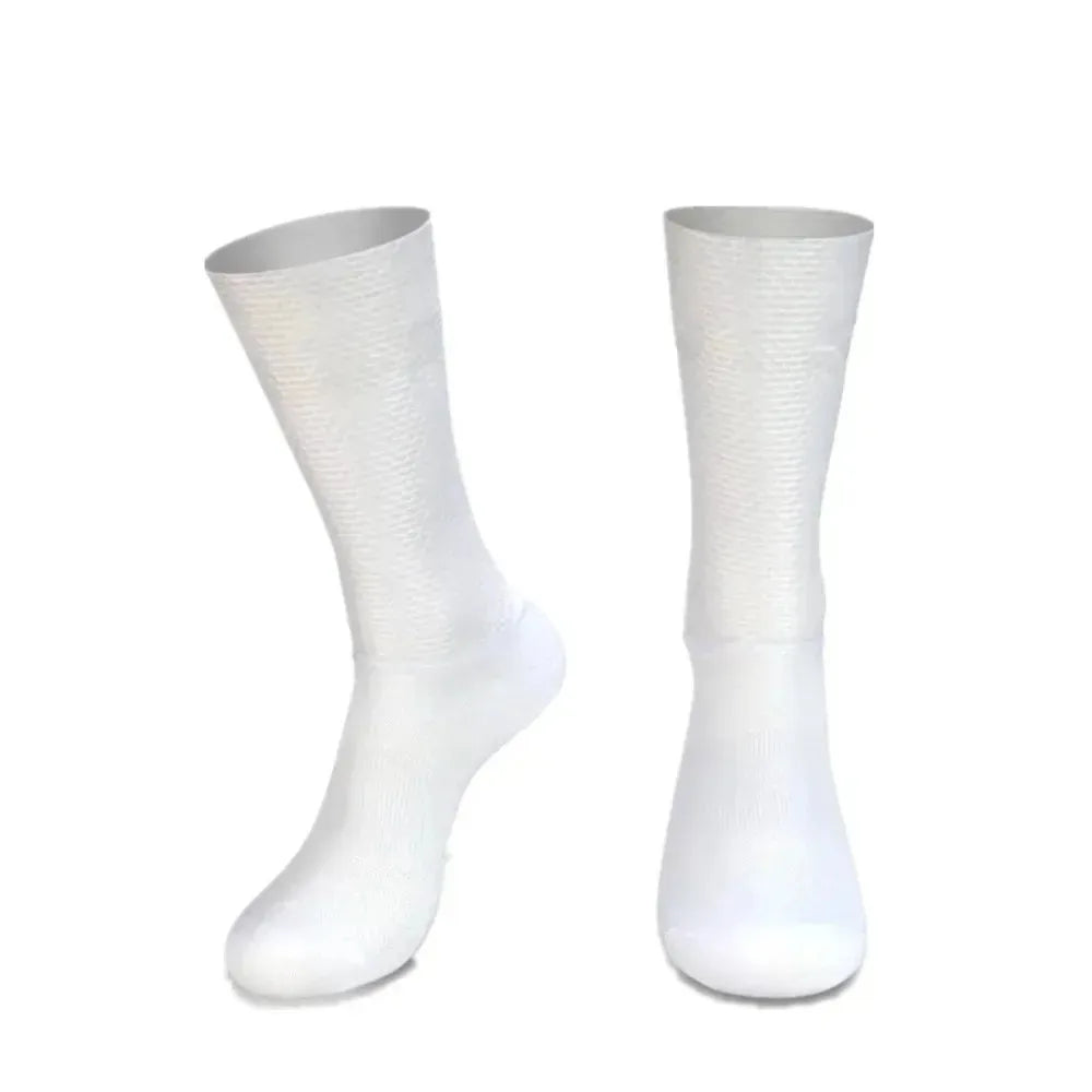 2025 Aero Socks Anti Slip Silicone Cycling Socks Men Bicycle Sport Running Bike Socks Calcetines Ciclismo