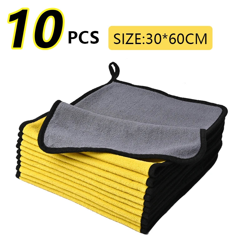 5/10/15/20pc Microfiber Car Cleaning Towel/ Multipurpose High Water Absorption Car Wash Towel/ Kitchen Cleaning Washing Cloth