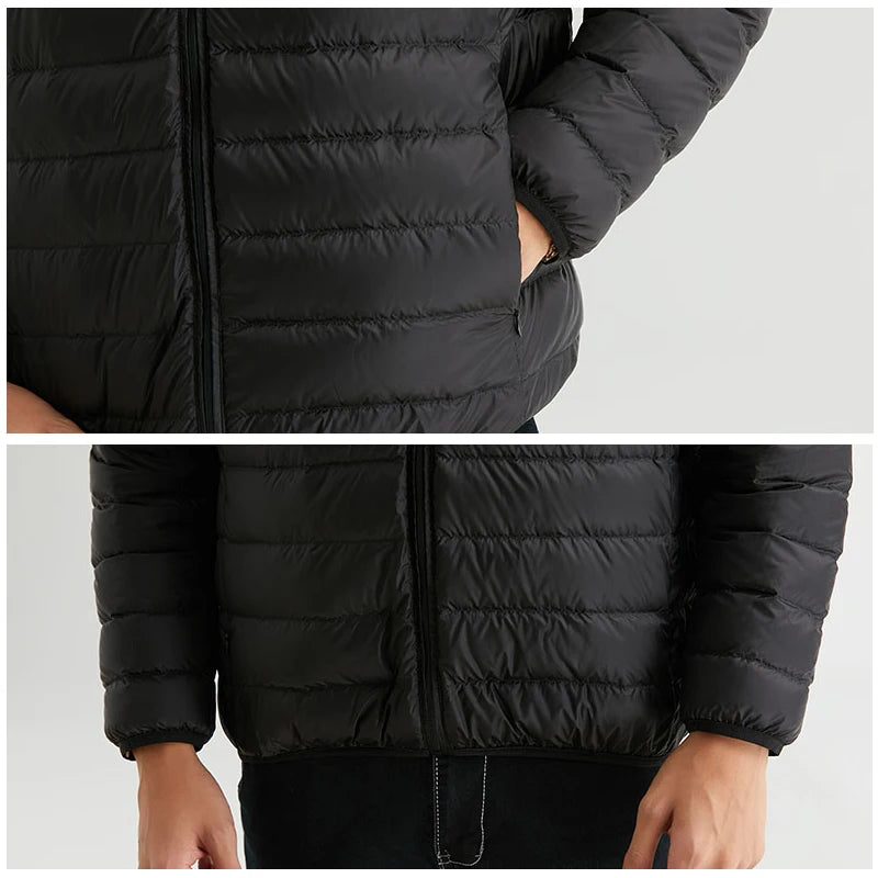 Man 90% Down Jacket Winter Qualitative Parkas Ultra Light Stand Collar Waterproof Outerwear Coat Windbreaker Jaqueta Masculino