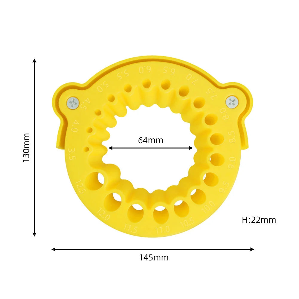 Anti-Stripping Angle Grinder Drill Bit Sharpener 2-13mm 20 Holes with Metal Thread Inserts Fit 115/125 Grinders Renew Old Bits