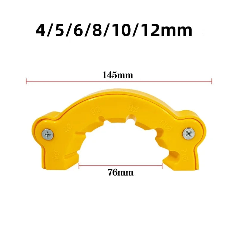 Anti-Stripping Angle Grinder Drill Bit Sharpener 2-13mm 20 Holes with Metal Thread Inserts Fit 115/125 Grinders Renew Old Bits
