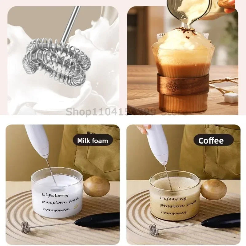 Electric Coffee Milk Frother Handheld Egg Beater Foamer Coffee Maker Electric Blender Mixer Mini Portable Blender Kitchen Tool