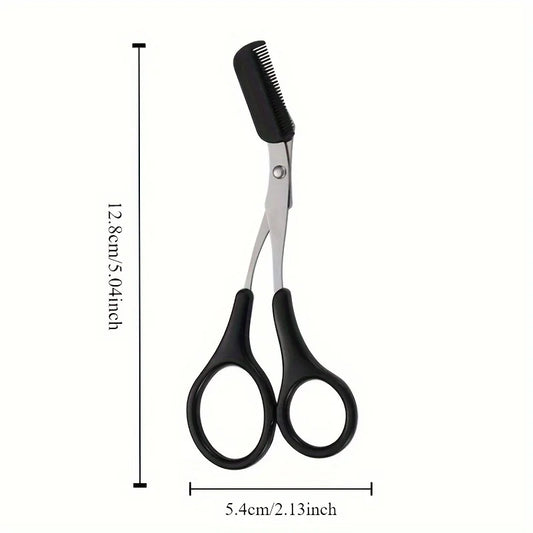 Stainless Steel Eyebrow Trimming Scissors With Comb, Safe Eyebrow Trimming Makeup Tool, Precise Creation Of Perfect Eyebrow Shap