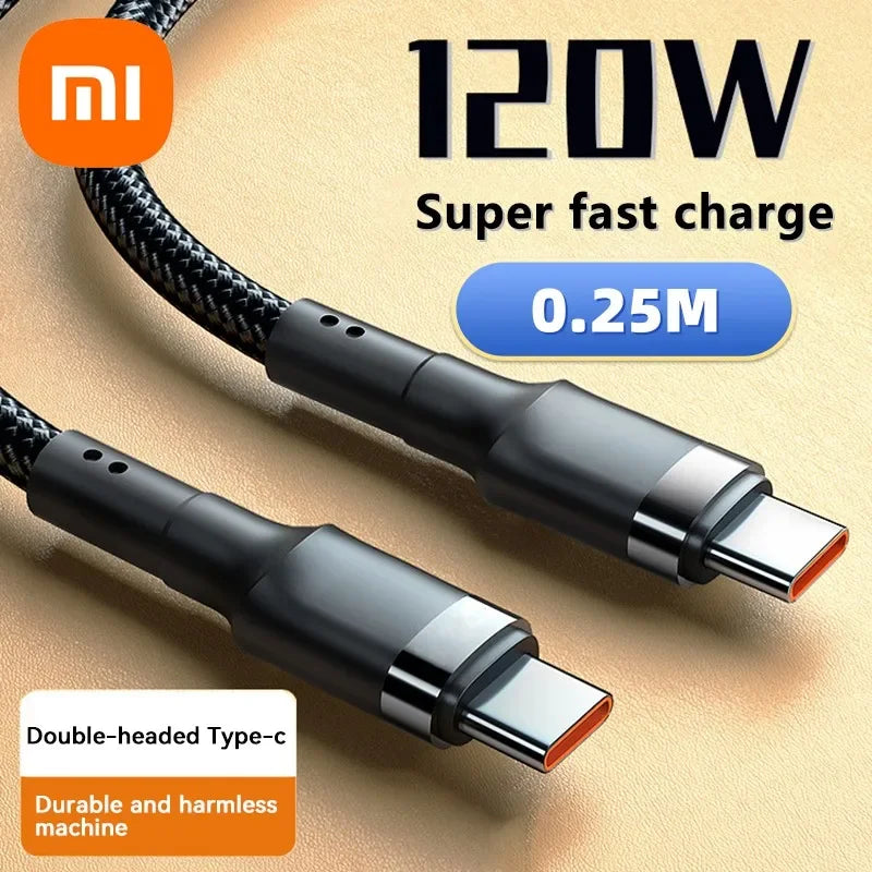 Xiaomi 120W Fast Charger PD Quick Charging High Quality USB C TO USB Type C Cable For iPhone 15 Plus Pro Max Samsung S24