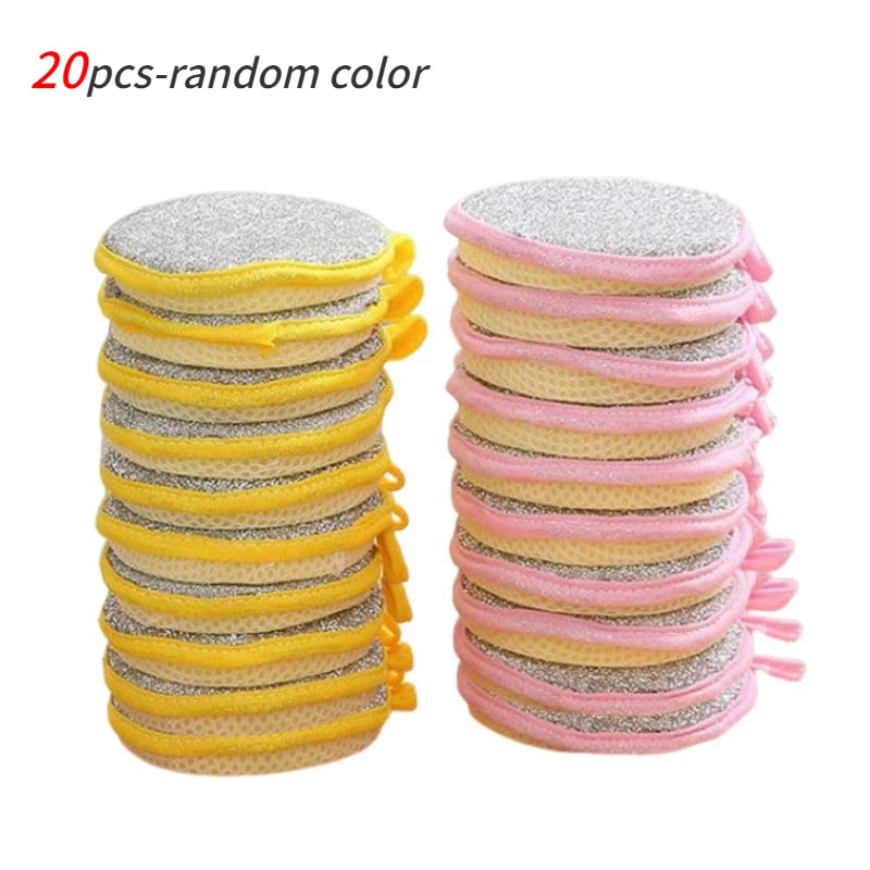 10/20/50PCS Double Side Dishwashing Sponge Dish Washing Brush Pan Pot Dish Wash Sponges Household Cleaning Reusable Kitchen Tool