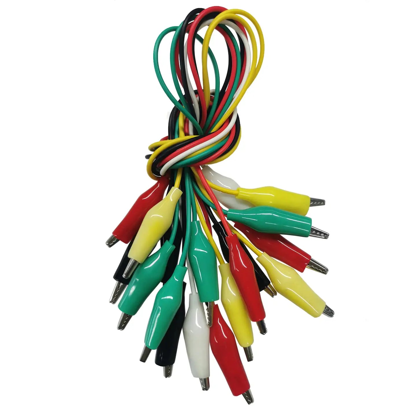 10PCS Alligator Clips Electrical, 5 Colors Test Leads with Testing Probes Crocodile Jumper Wires Cable with Alligator Clips