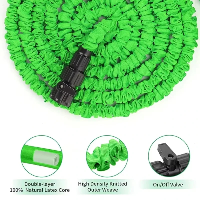 7Water Spraying Functions, Expandable Magic Hose, High-Pressure Car Wash, Water Gun Home Garden Watering Hose pet cat dog shower