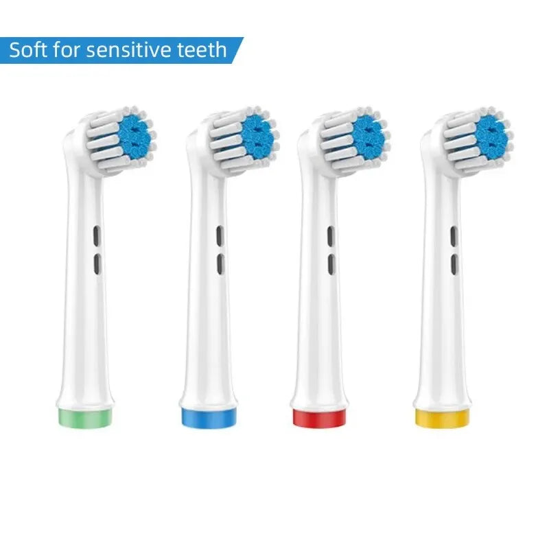 4PCS Dupont Bristle Electric Toothbrush Heads Whiten Teeth/Daily Clean/Precison Cleaning/Soft Care Teeth Function For Oral B