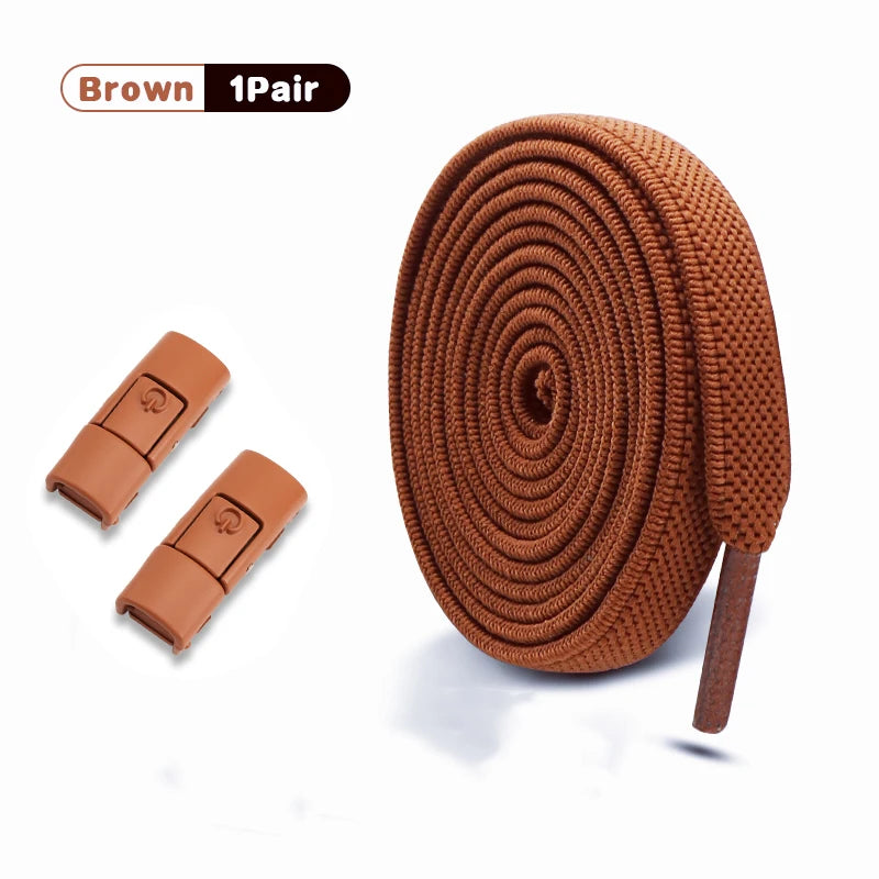 Elastic Laces Sneakers Tennis No Tie Shoe laces Lock Shoelaces without ties Kids Adult Shoelace Shoes Accessories 1Pair/2Pair