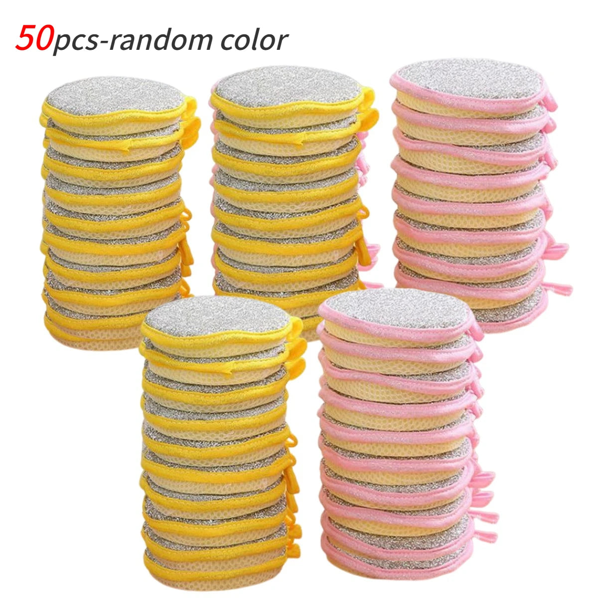 10/20/50PCS Double Side Dishwashing Sponge Dish Washing Brush Pan Pot Dish Wash Sponges Household Cleaning Reusable Kitchen Tool