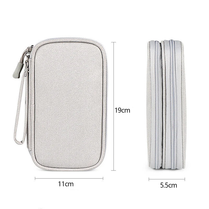 Travel Portable Digital Product Storage Bag: USB Data Cable Organizer, Headset Charging, and More in a Compact Treasure Box Bag