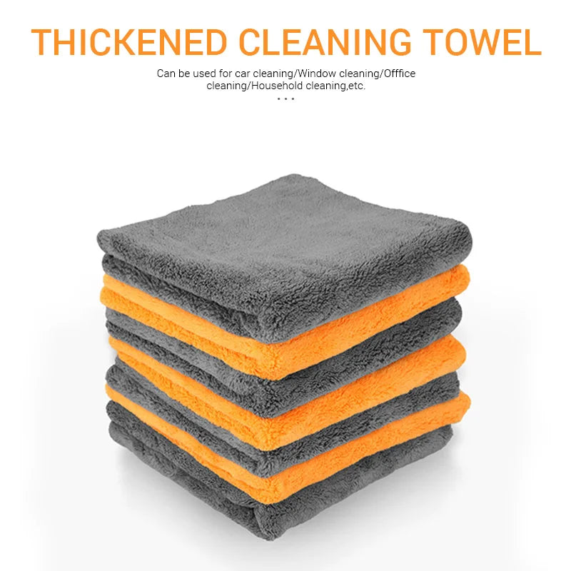 SEAMETAL 40X40cm Microfiber Towels Car Care Washing Thicken Towel Car Detailing Drying Cloth Cleaning Tool Auto Wash Accessories
