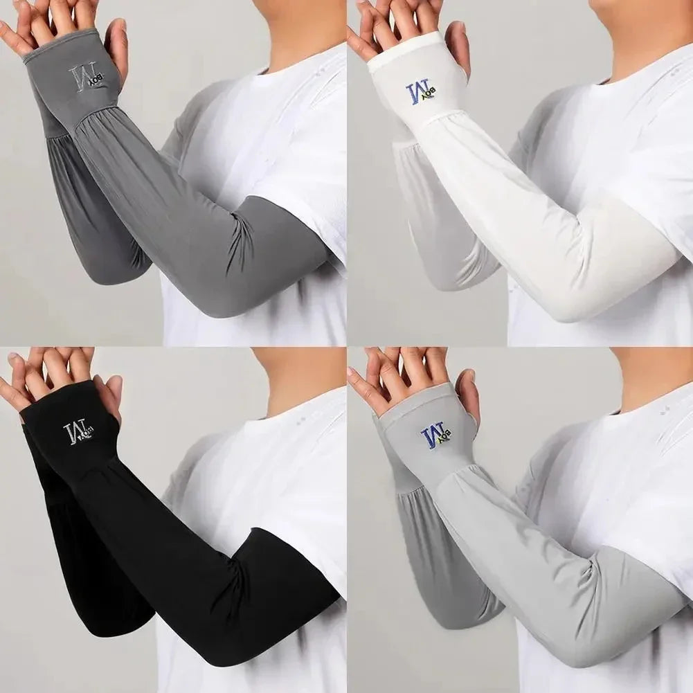 Ice sleeve sunscreen men's sunshade sleeve summer sunscreen gloves loose breathable large size ice sleeve fishing driving
