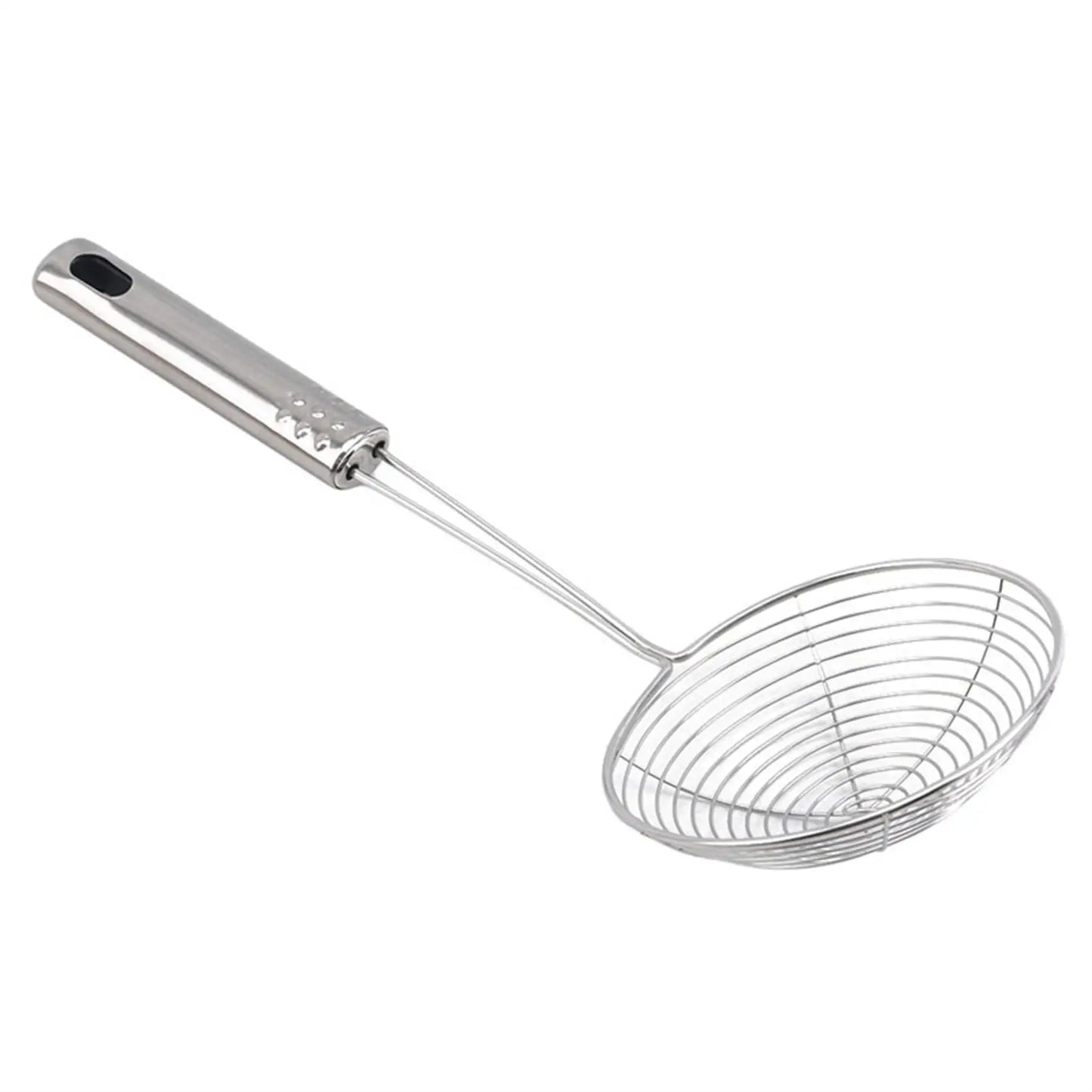 Stainless Steel Fine Mesh Skimmer Spoon Multi-Function Spider Strainer with Long Handle for Cooking Frying and Noodle Straining