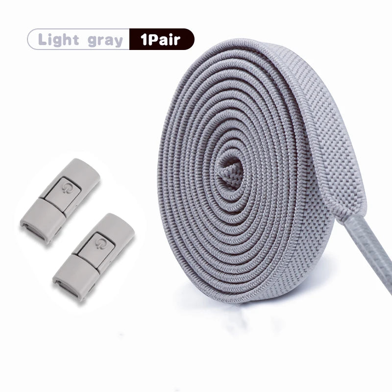Elastic Laces Sneakers Tennis No Tie Shoe laces Lock Shoelaces without ties Kids Adult Shoelace Shoes Accessories 1Pair/2Pair
