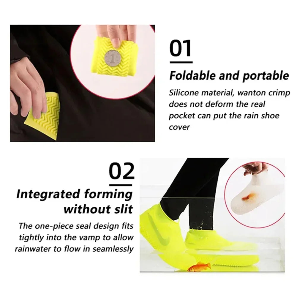 Rain Shoe Covers Waterproof Covers Reusable Non-slip Rain Footwear Covers Outdoor Adult Children for Shoes Boots Protector Cover