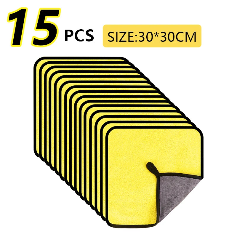 5/10/15/20pc Microfiber Car Cleaning Towel/ Multipurpose High Water Absorption Car Wash Towel/ Kitchen Cleaning Washing Cloth