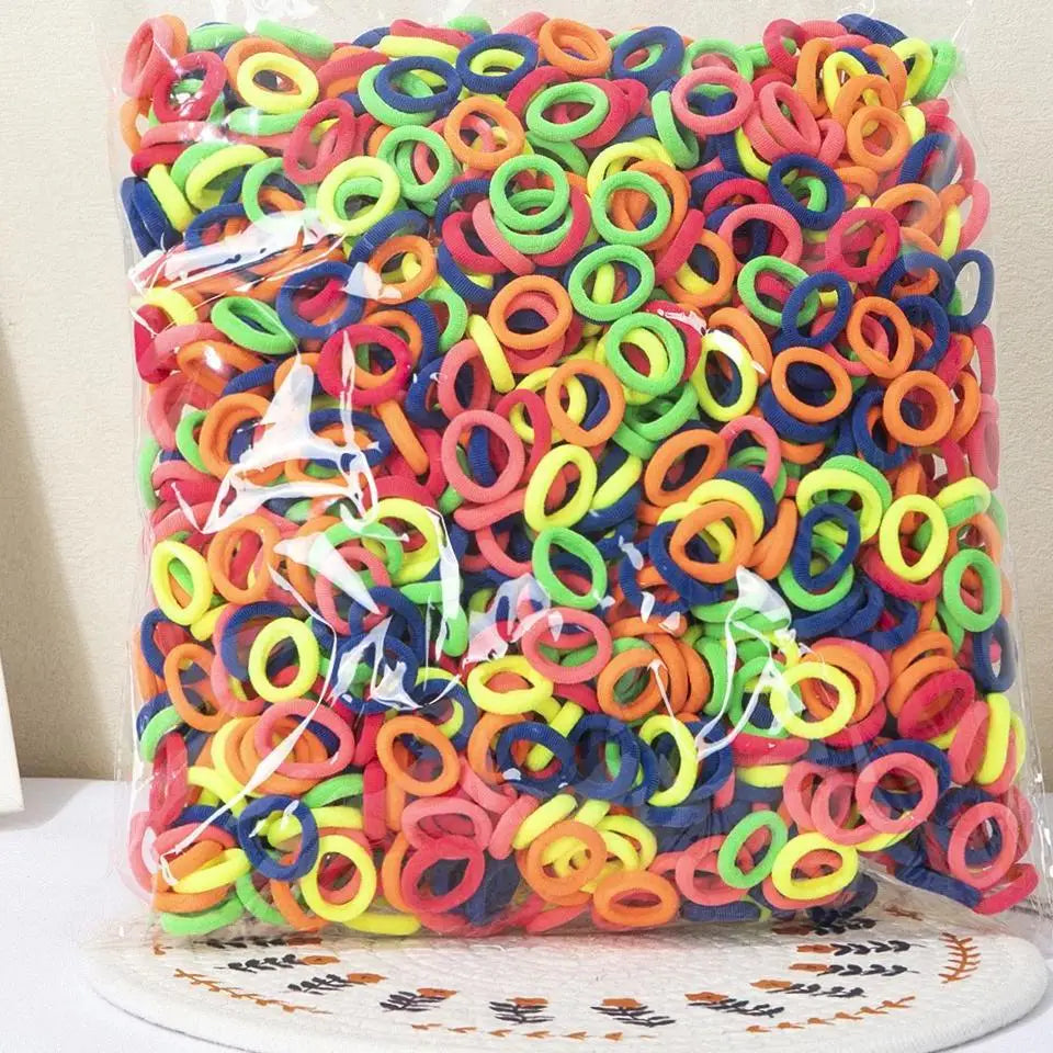 100/300/500pcs Girls Elastic Hair Bands Children Ponytail Hold Hair Tie Rubber Band Scrunchie Kids Hair Accessories for women