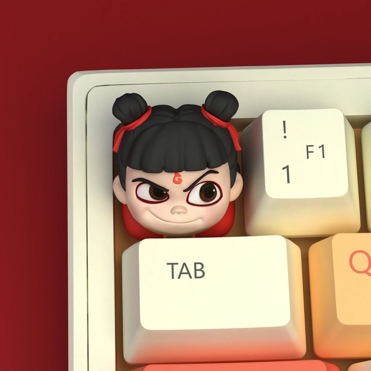 Nezha keycap, Magic Child Caohai keycap, Aoben resin keycap mechanical keyboard three-dimensional key cap