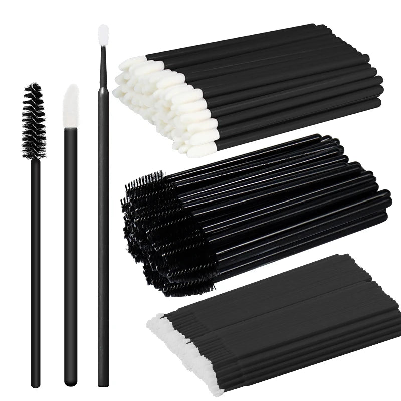 ANNAFRIS 50Pcs  Disposable Eyelash  Brush Soft Head Crystal Eyebrow Brush Lash Extension Brush  Mascara Wand Makeup Tool