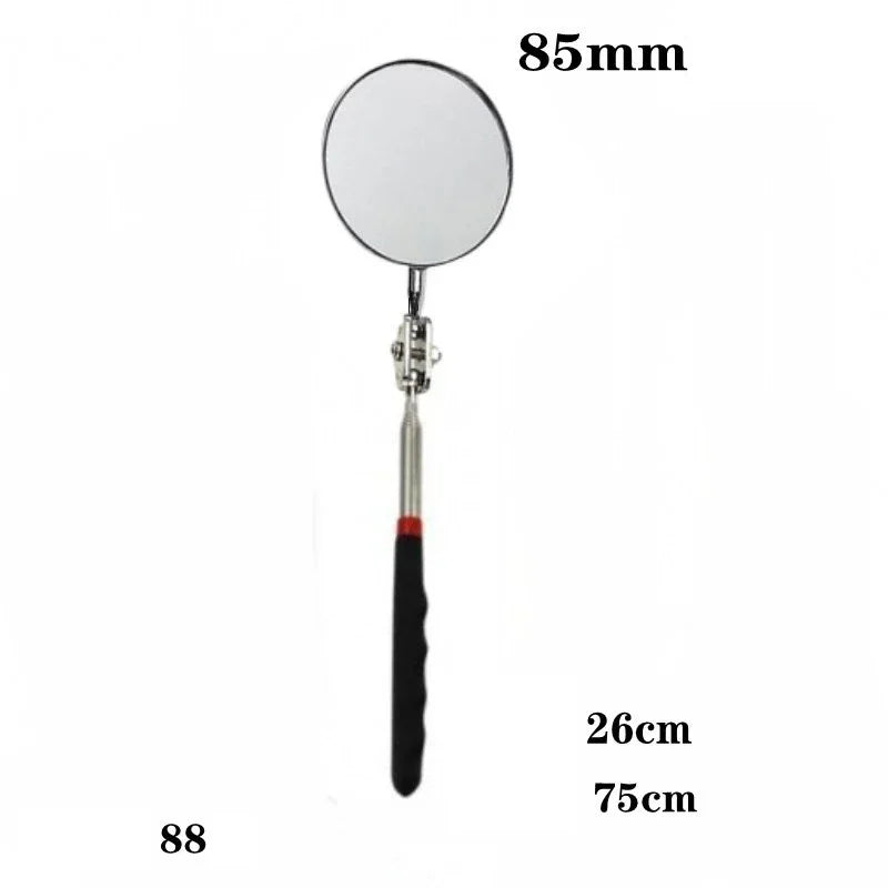 360° Inspection Mirror LED Light Telescoping Mirrors Extend Mechanic Tools Inspection Mirror Telescopic Handle Repairing Tools